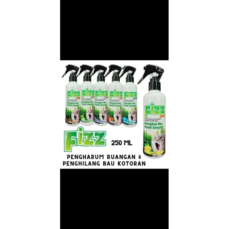 Fizz spray pengharum ruangan dan penghilang bau 250 ml dog cat kelinci