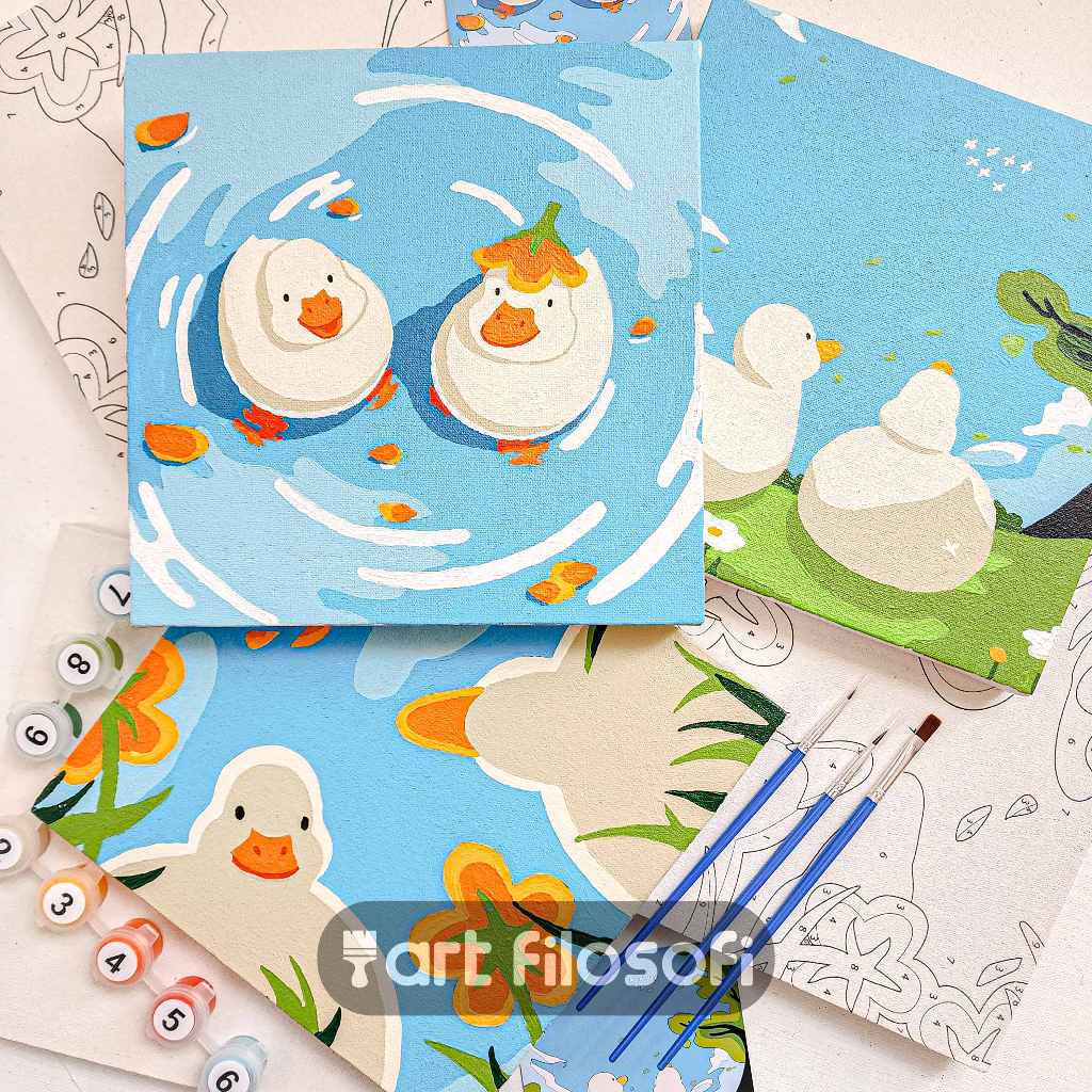 

Paint By Number 20x20cm Duck DIY Kit JunDW