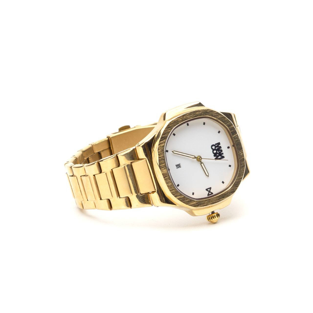 Mancow Steel Watches Look Gold Jam Tangan Formal Pria Wanita Original