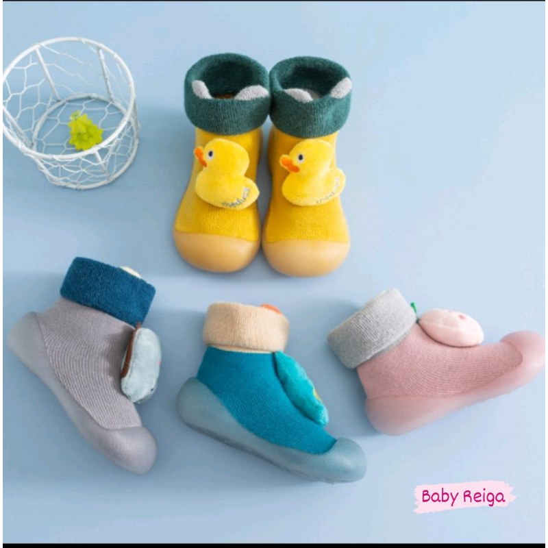 SEPATU BAYI KARAKTER 3D anti slip/ Kaos kaki anak unisex prewalker