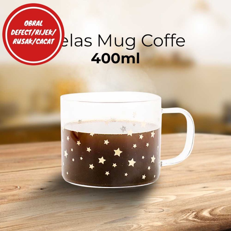 [OBRAL RIJEK] Gelas Mug Coffe Milk Tea 400ml - 0144