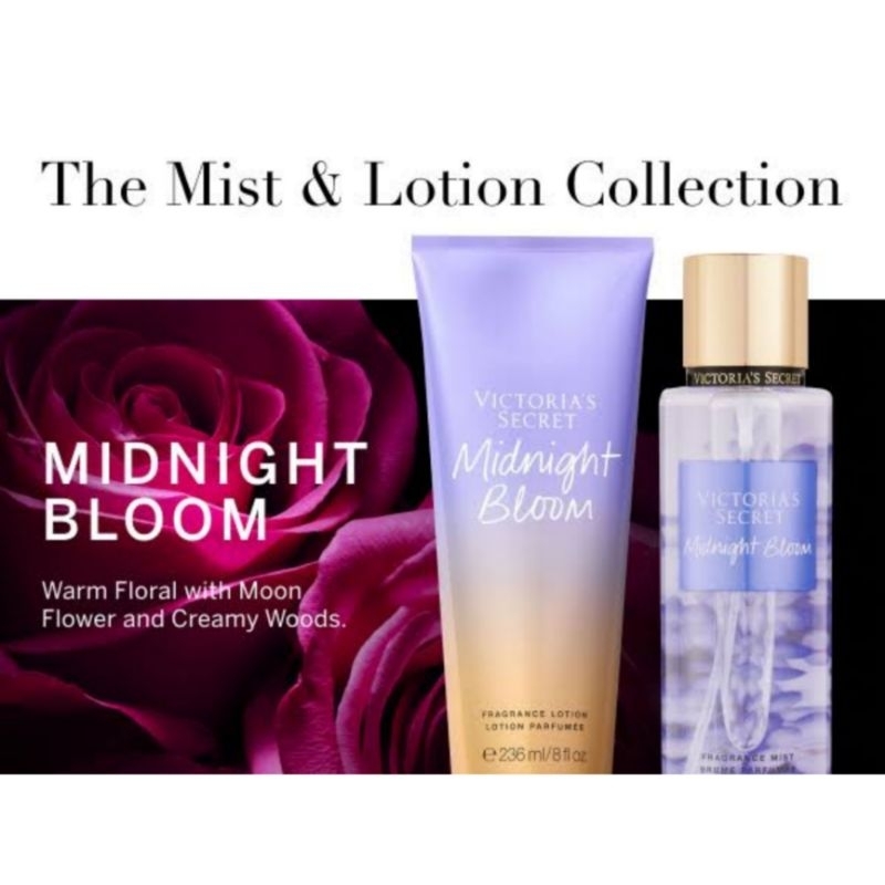 VICTORIA'S SECRET VS MIDNIGHT BLOOM WARM FLORAL MOON FLOWER CREAMY WOODS STAR CROSSED LOVER SERIES FULLSIZE TRAVELSIZE ROLLERBALL BODY LOTION MIST EAU DE PARFUM EDP