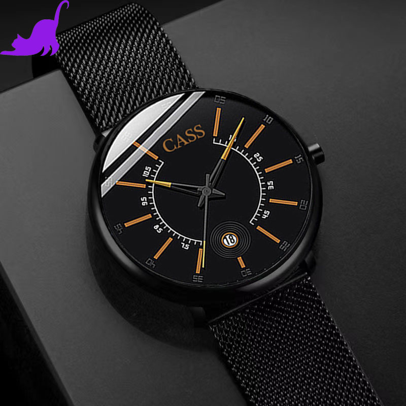 Jam Tangan Pria Terlaris  Jam tangan tahan air olahraga trendi dengan jaring kalender  Jam Tangan Pa