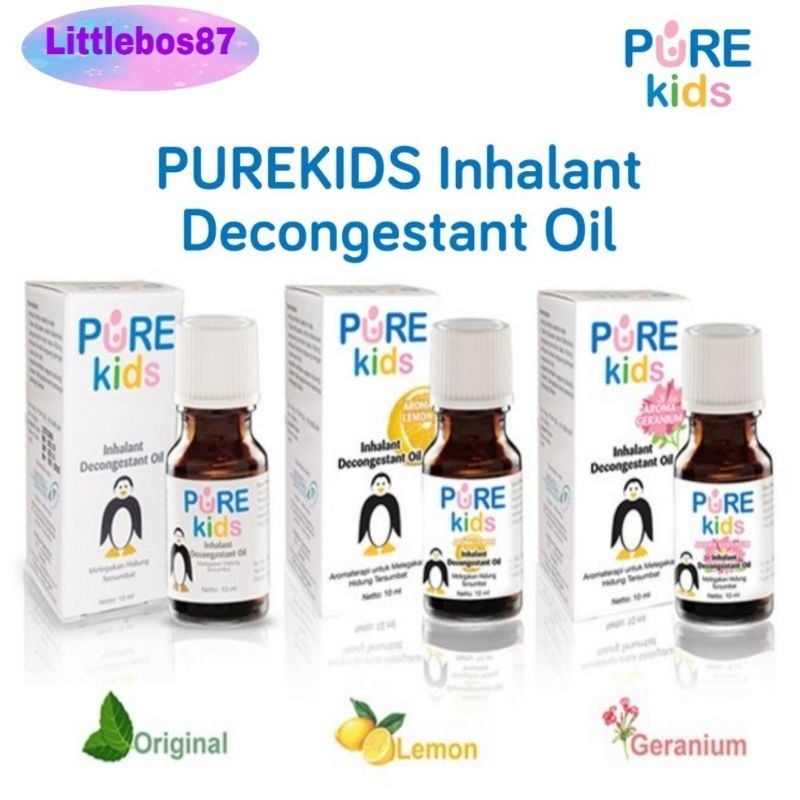 PUREKIDS Inhalant Decongestant Oil 10ml Pilek Hidung Tersumbat Pure Kids 10 ml