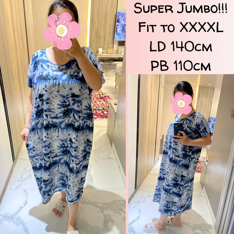 DASTER BALI ABSTRAK SUPER JUMBO FIT TO 4XL KODE B NEW MUAT DIATAS 100KG!!! REAL PICT