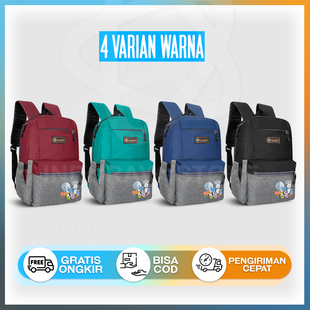 Tas Ransel Pria dan Wanita Tas Sekolah Pria Wanita model Korea Terbaru - INDORAYAstore