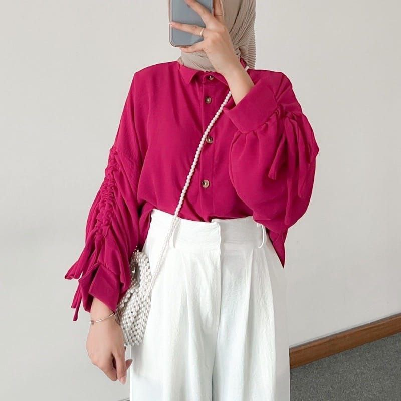 LESI BLOUSE / ATASAN AIRFLOW MODEL LENGAN SERUT