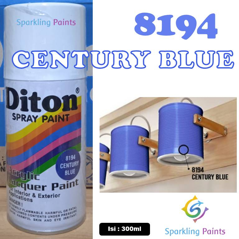 Pilox Diton Century Blue 8194 300ml Warna Biru Metalik Metallic Sepeda Motor Mobil