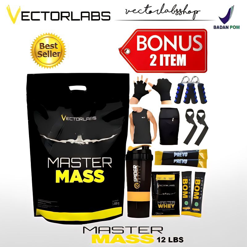 Vectorlabs Master Mass Gainer 12Lbs 5,4kg Susu Protein Penambah Berat Badan