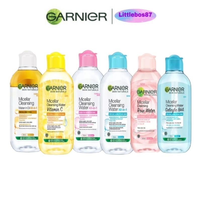 Garnier Micellar Water 125ml / Biru / Kuning / Pink Biphase Oil 125 ml Original ❤Littlebos87❤