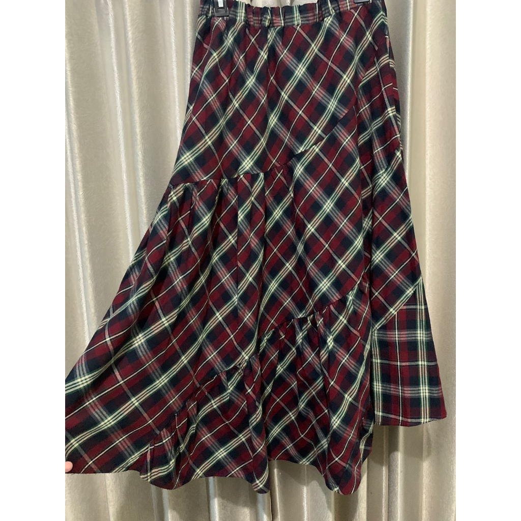 Rok Panjang Tartan Axes Femme