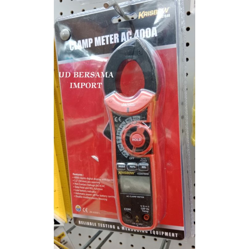 KRISBOW Clamp Meter Ac400a/Alat Ukur Arus Listrik