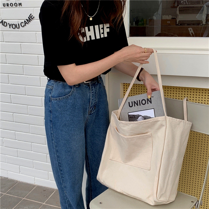 SATU ALAT Tote Bag ANNYLA 100% Canvas Premium Tebal Tas Kanvas