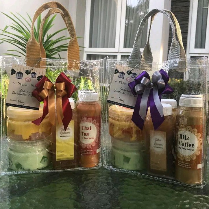 tas mika transparan tas mika bening tas mika 0.3 murah size 25x22x7 cm