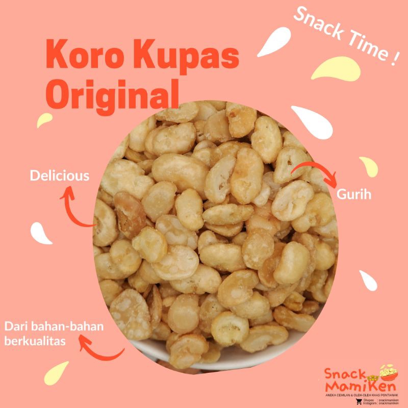 

Kacang Koro Kupas Original / Snack Kiloan / Cemilan 500 gram