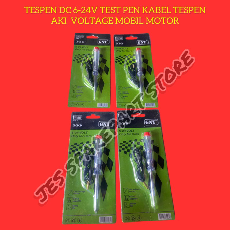 TESPEN DC 6-24V TEST PEN KABEL TESPEN AKI  VOLTAGE MOBIL MOTOR