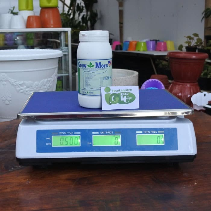 Pupuk GROWMORE kemasan hijau untuk tanaman daun KODE 32-10-10