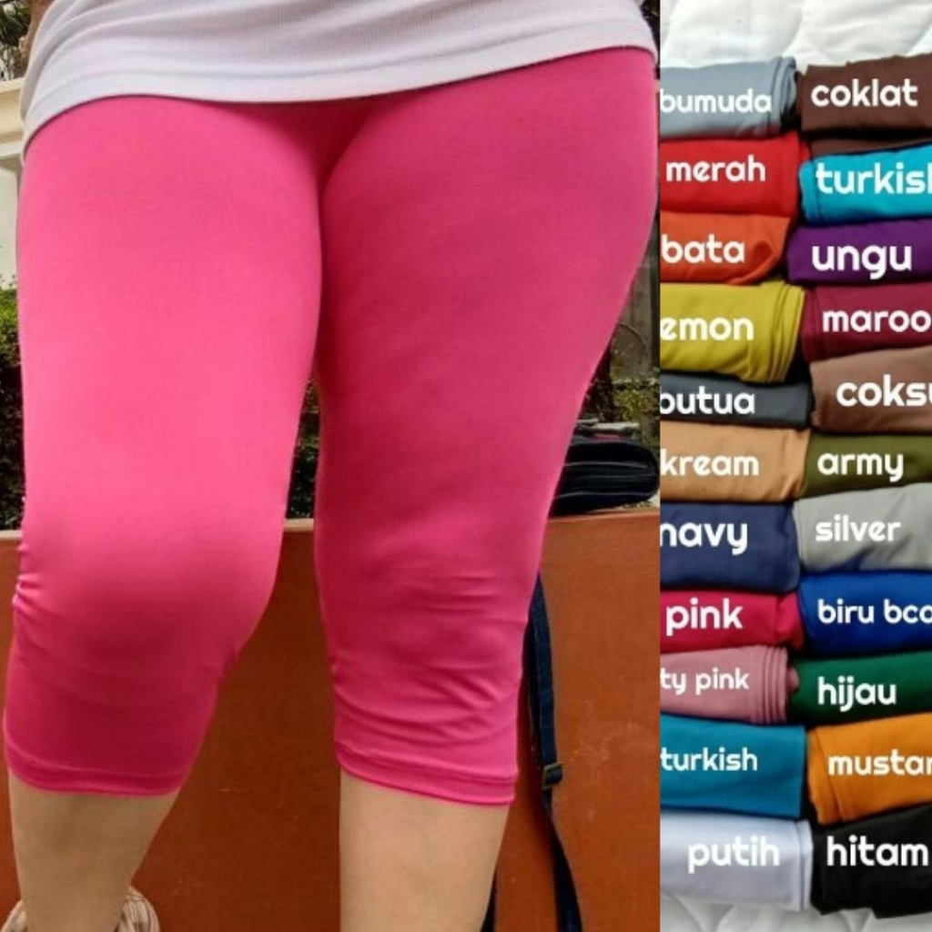 Celana Legging 7/8 jersey SPANDEX tebal r2ajakarta legging polos