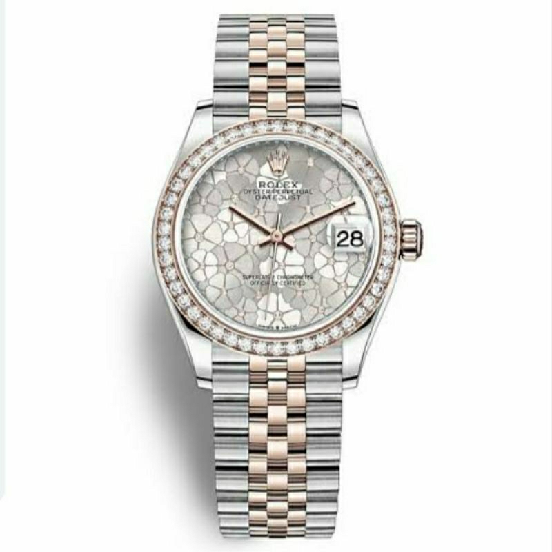 Jam Tangan Wanita Rolex Datejust 31 Floral Automatic Stainless Steel