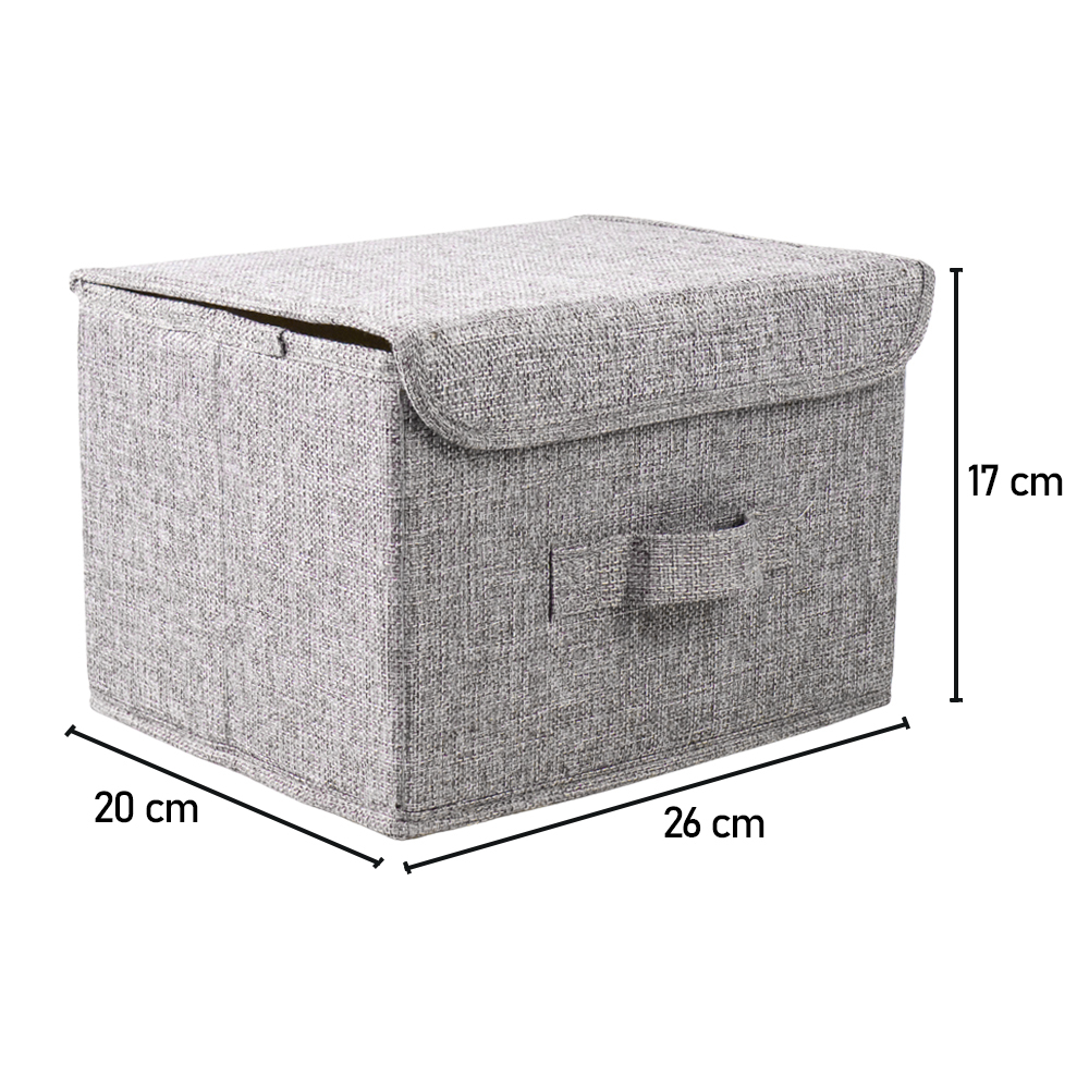 Kotak Penyimpan Pakaian Storage Box Foldable with Lid Small - FR225 - Gray