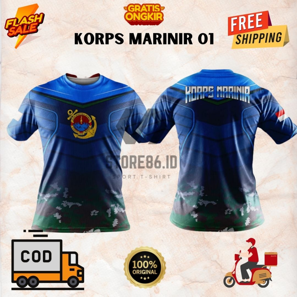 JERSEY KORPS MARINIR 01 FULLPRINT SUBLIME / KAOS KORPS MARINIR DRIFIT / JERSEY KORPS MARINIR / FULL 