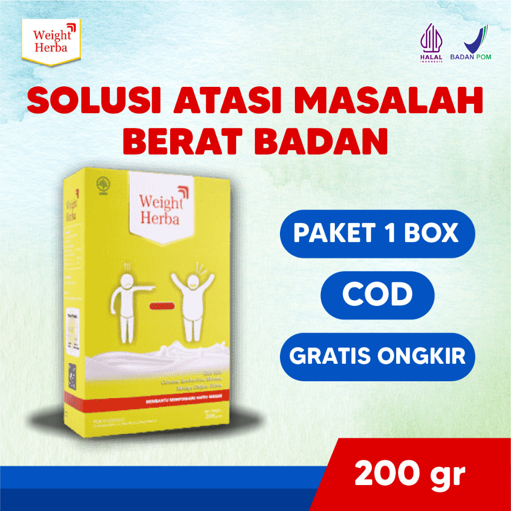 

Weight Herba Susu Penggemuk Badan Penambah Berat Badan dan Penambah Nafsu Makan Dewasa Secara Herbal Alami 1 Box Isi 200gr