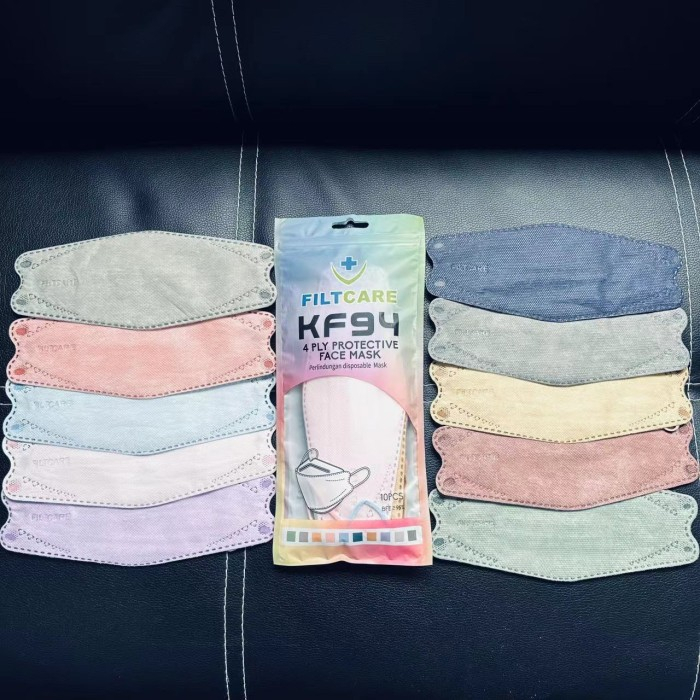 MASKER KF94 FILTCARE 10 WARNA MIX RAINBOW WARNA WARNI