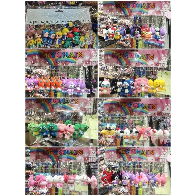 Grosir!!!!! gantungan kunci karet banyak model sanrio lusinan isi 12pcs