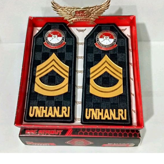 Pangkat Pdu unhan sersan mayor dua exclusive bordir hitam