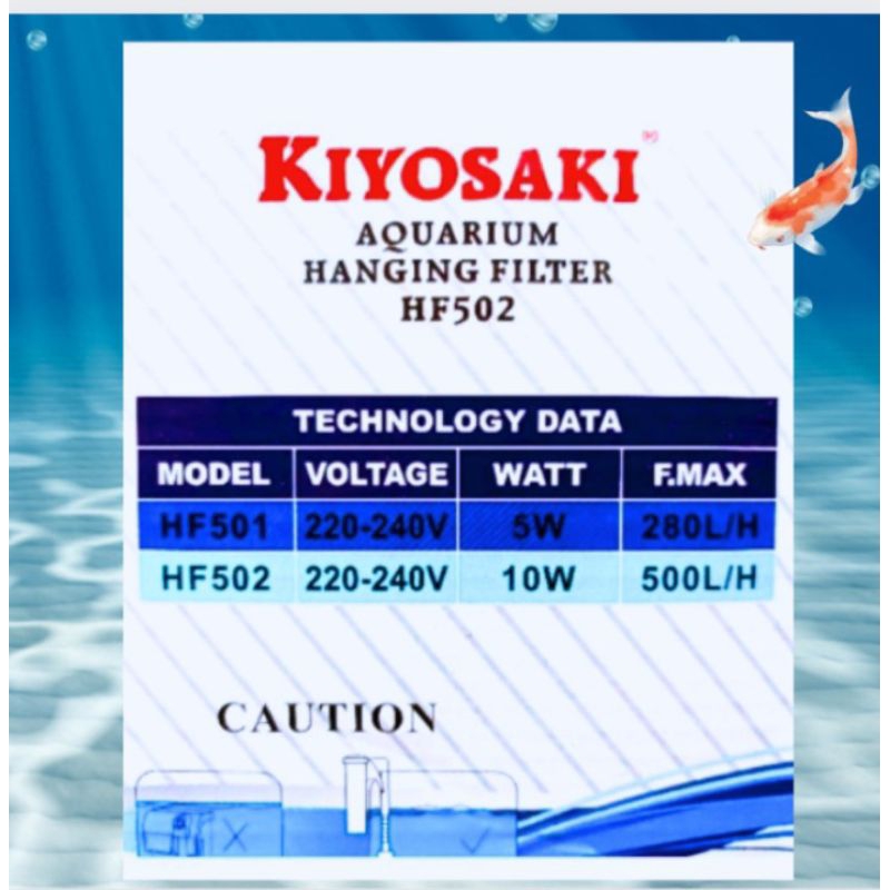 Pompa Aquarium Hang on filter gantung KIYOSAKI HF 502
