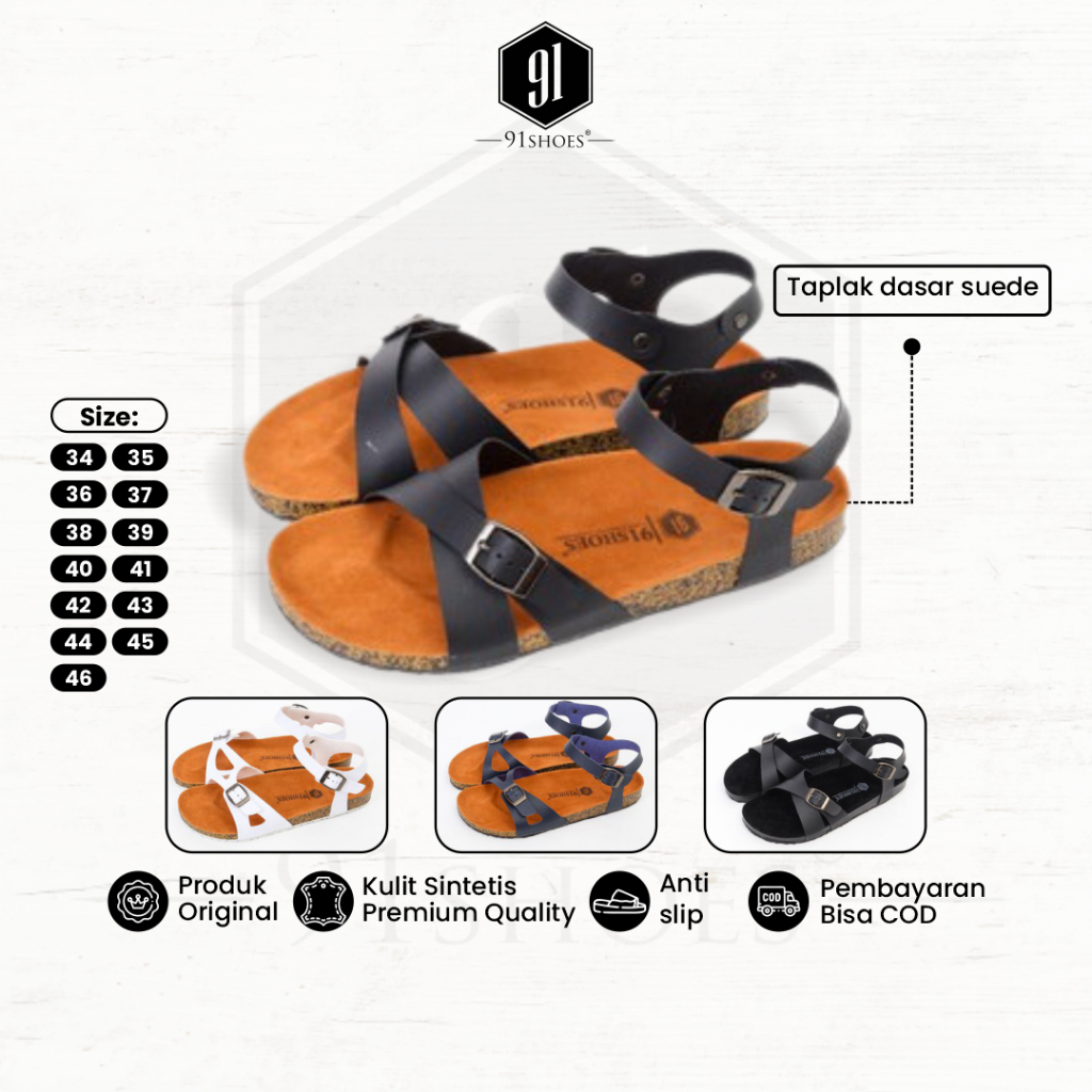 Sandal Kulit Casual - Sandal Wanita & Pria - Gladiator 4