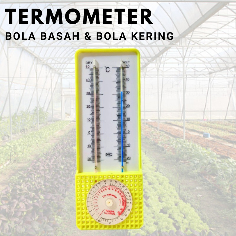 Thermometer Wet and Dry Termometer Bola Basah dan Bola Kering - TDW