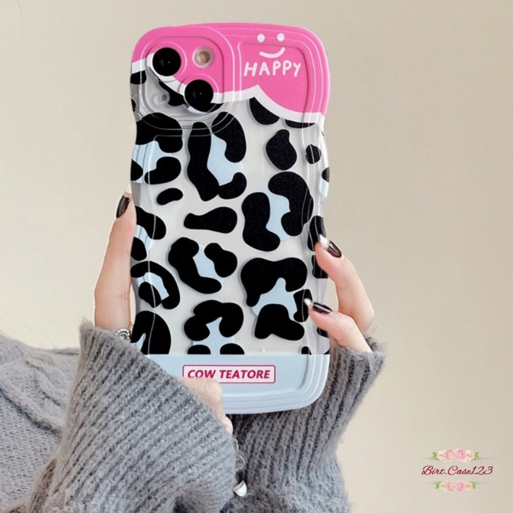 CUSTOM SOFTCASE WAVE GELOMBANG CLEAR CUSTOM LEOPARD FOR IPHONE 7 8 7+ 8+ X XS XR XS MAX 11 12 13 14 PRO MAX PLUS BC7654