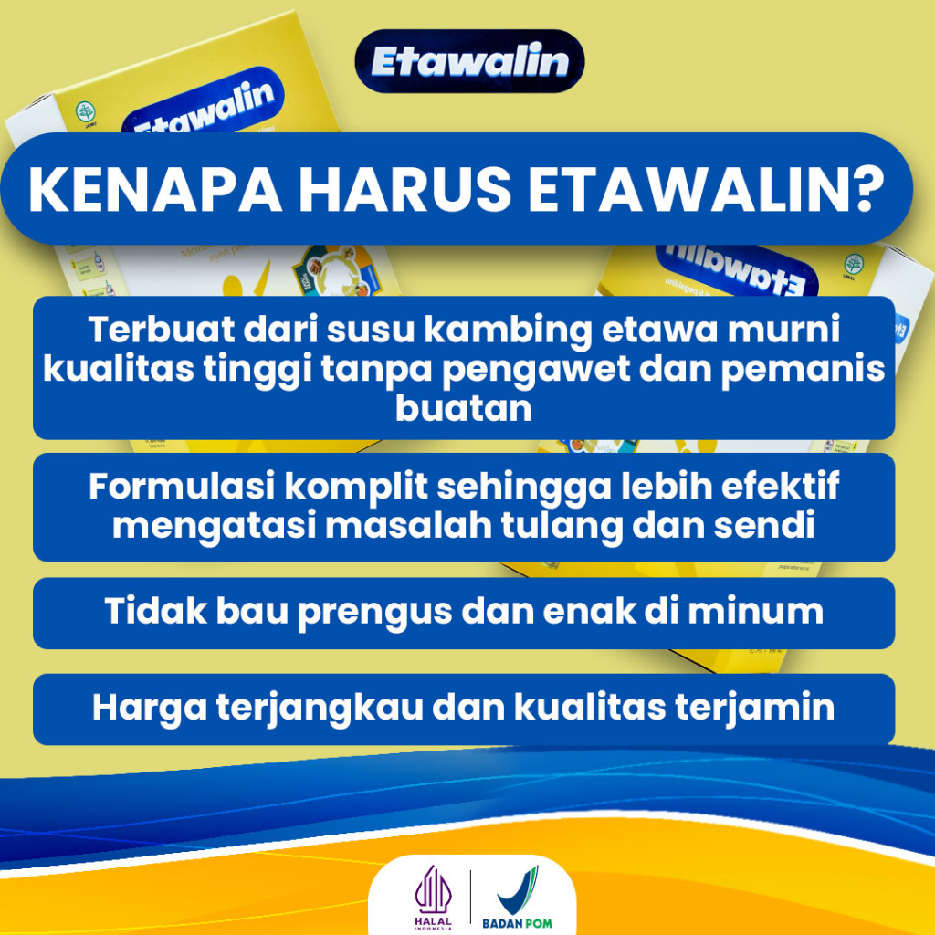 [Bayar Ditempat] ETAWALIN 200g Original Susu Kambing Etawa Bantu Atasi Masalah Tulang dan Sendi