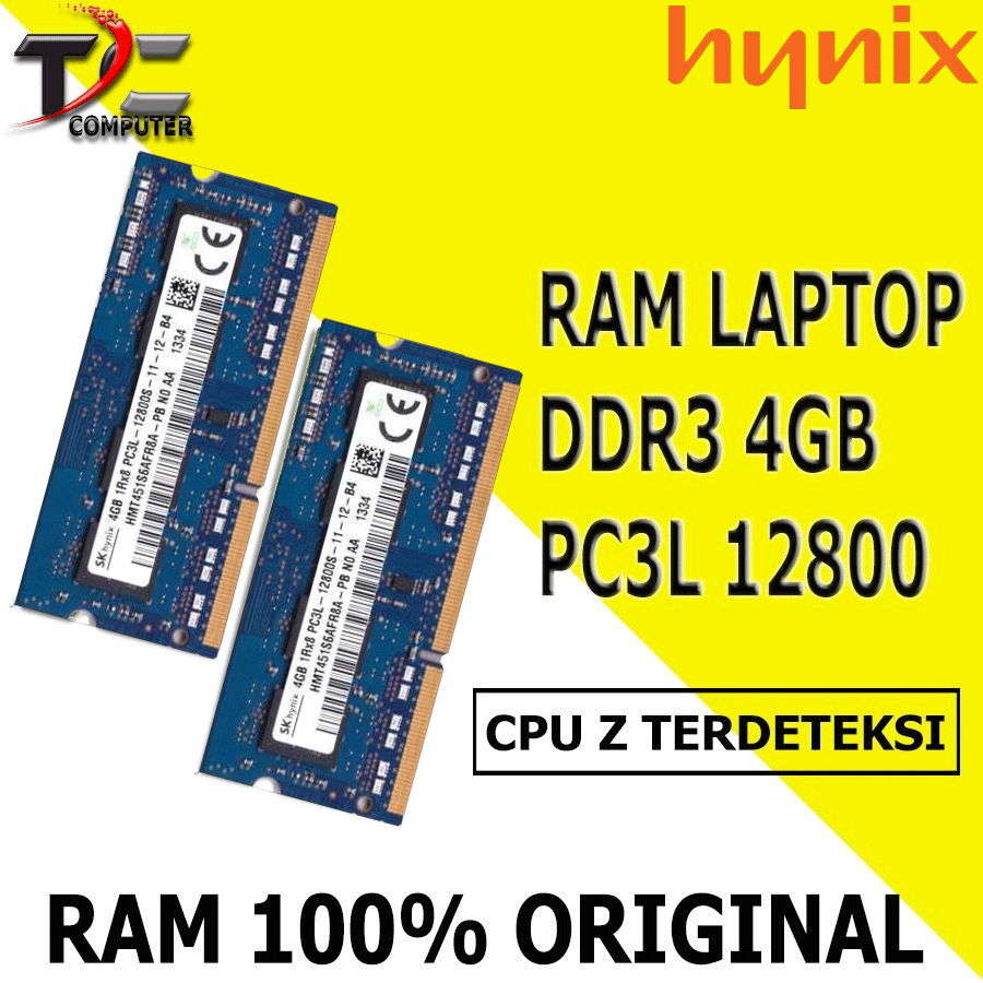 RAM laptop / SODIMM DDR3 4GB PC3L-12800