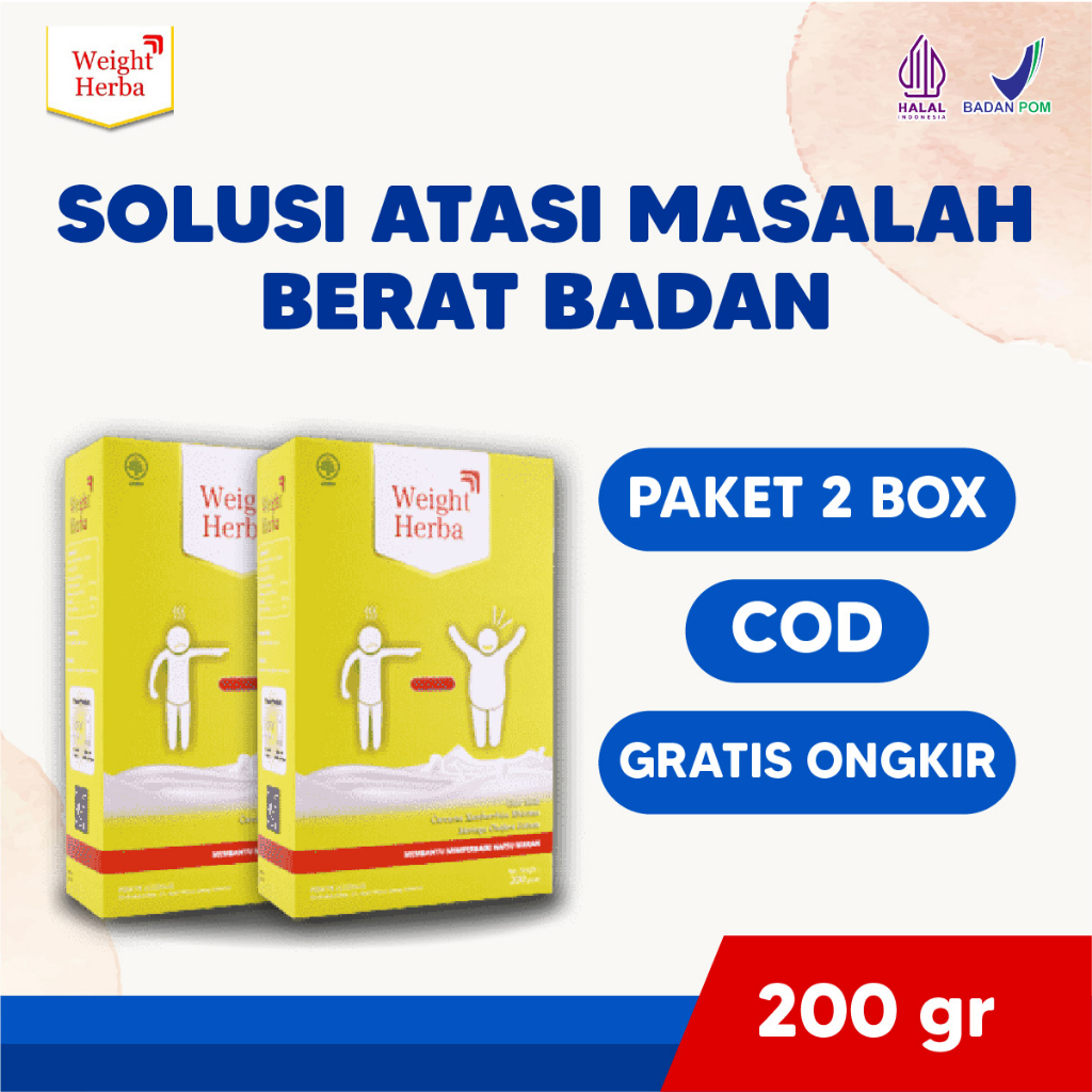 

Weight Herba Original Susu Etawa Bubuk Menambah Nafsu Makan & Tingkatkan Berat Badan Paket 2 Box Isi 200 gr