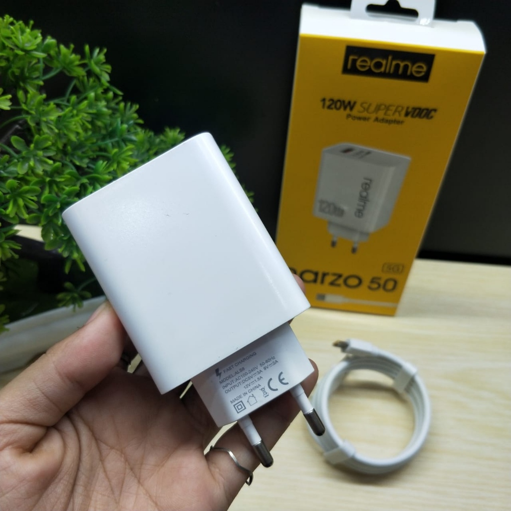 Charger Realme Narzo 50 5G 120W Fast charging Super Vooc BY SMOLL