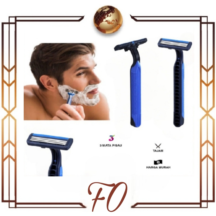 (FO)ALAT CUKUR KUMIS / ALAT CUKUR JENGGOT 2 MATA PISAU / PISAU CUKUR KUMIS / PENCUKUR KUMIS BIRU CUKURAN