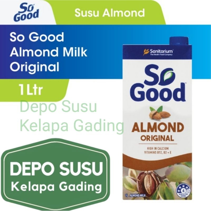 PROMO GROSIR So Good Almond Milk Original 1L Sanitarium Susu Almon 1 Liter import