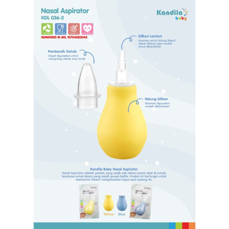 KANDILA NASAL ASPIRATOR KDL036-2 Sedotan ingus bayi / Pembersih