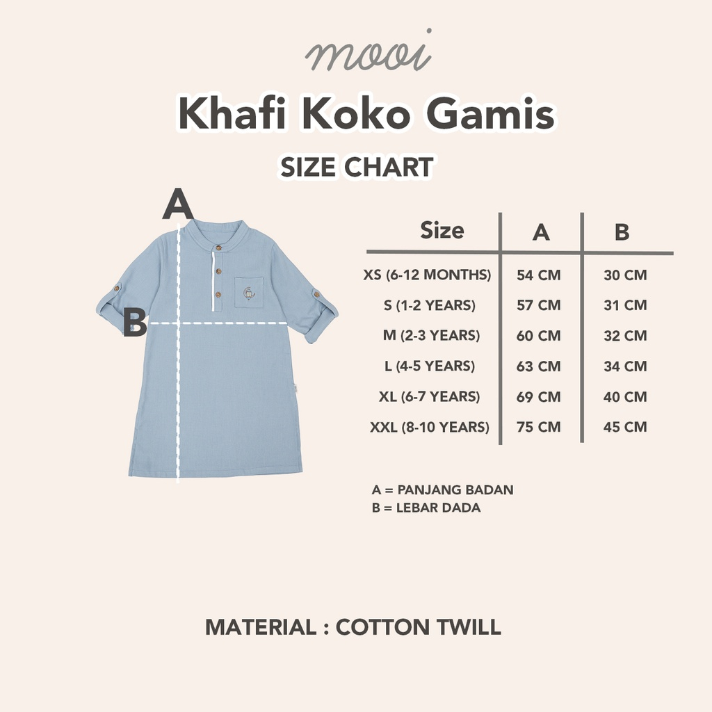 Baju Koko Bayi Muslim Gamis Anak Laki Laki Mooi Atasan Khafi 6 12 Bulan 1-10 Tahun