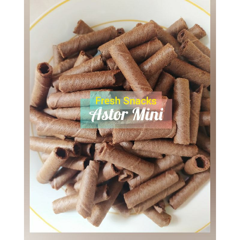 

WAFER Roll ASTOR MINI 250gr / STICK RASA milk cream / COKLAT CHOCHOLATE FRESH SNACKS