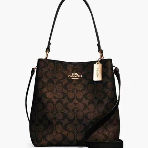 [Instant/Same Day] 91512 coach 27cm size Multifunctional Town Bucket Bag Turnlock Shoulder Bag  stb