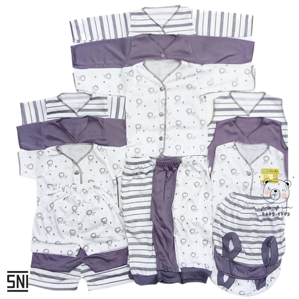 18 Pcs Paket Baju Celana Bayi Baru Lahir Motif Lucu Best Seller Paket Baju Bayi Newborn SNI