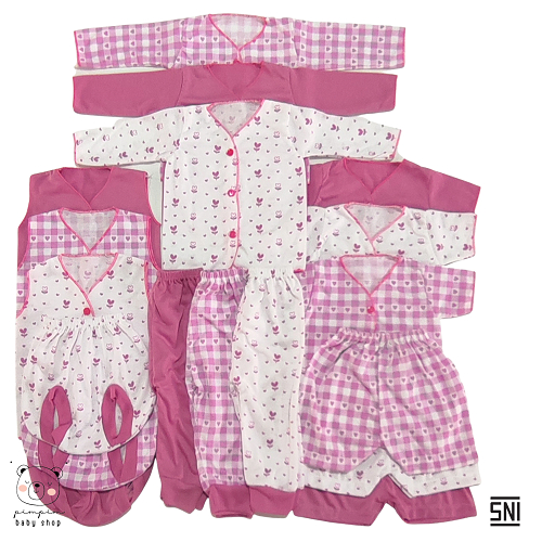 18 Pcs Paket Baju Celana Bayi Baru Lahir Motif Lucu Best Seller Paket Baju Bayi Newborn SNI