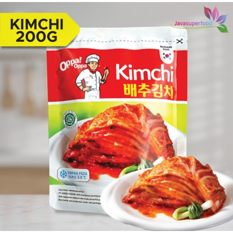 200g Oppa KIMCHI SAWI FRESH / KIMCHI HALAL / KIMCI / KIMCHI KOREA - MAKANAN KOREA