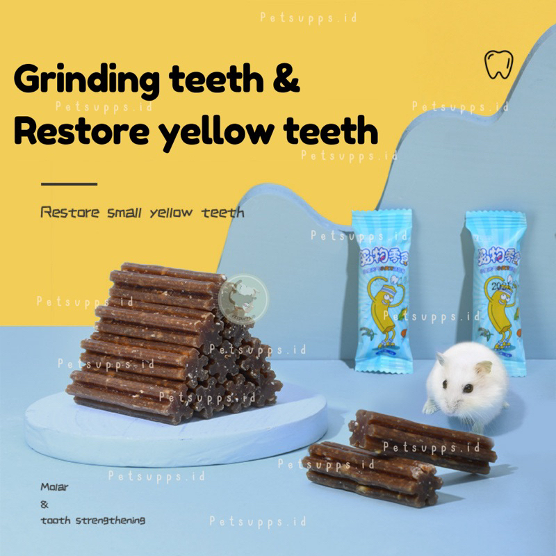 YEE grinding teeth for small animals | natural formula | healthy treats for hamster sugar glider hedgehog rabbit guinea pig chinchilla gerbil | cemilan hewan