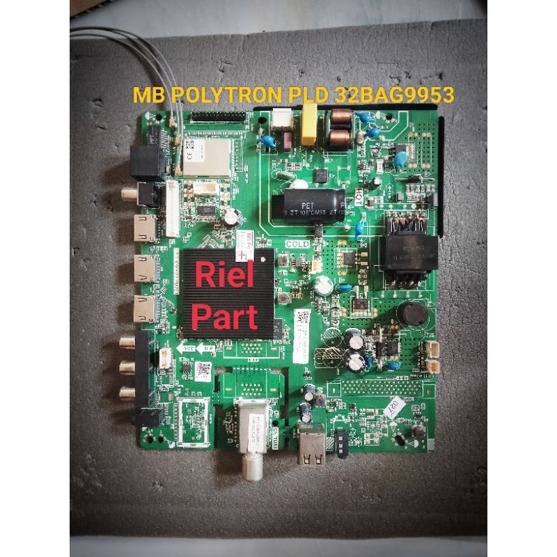 MB MAINBOARD MOBO MODULE MOTHERBOARD MESIN TV LED SMART POLYTRON PLD32BAG9953 PLD 32BAG9953 32BAG995
