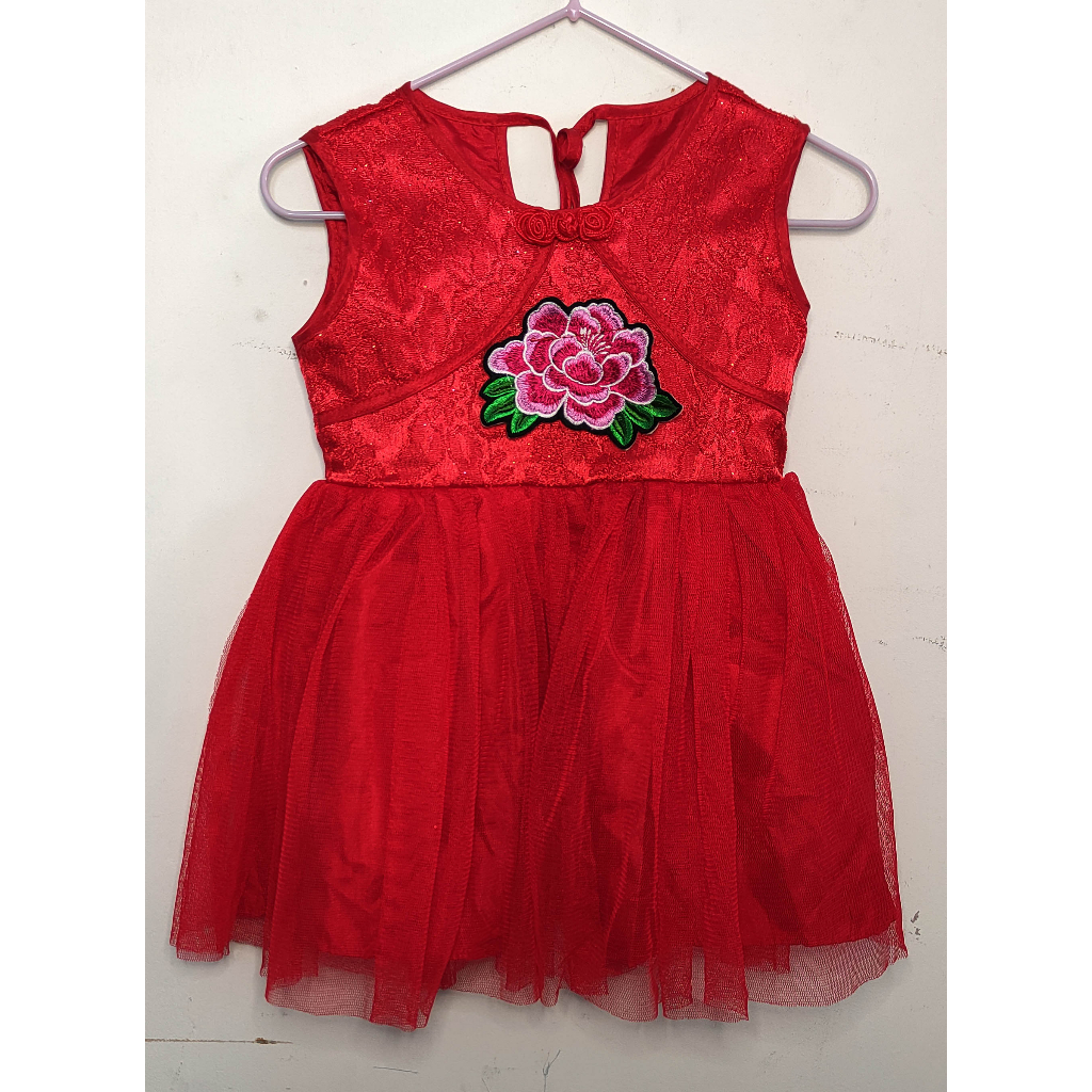 PRELOVED Dress Cheongsam Bayi Cantik 3 sampai 6 bulan sekali pakai