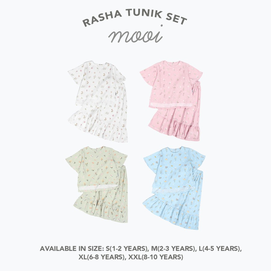 Mooi Setelan Anak Perempuan Rasha Tunik Set